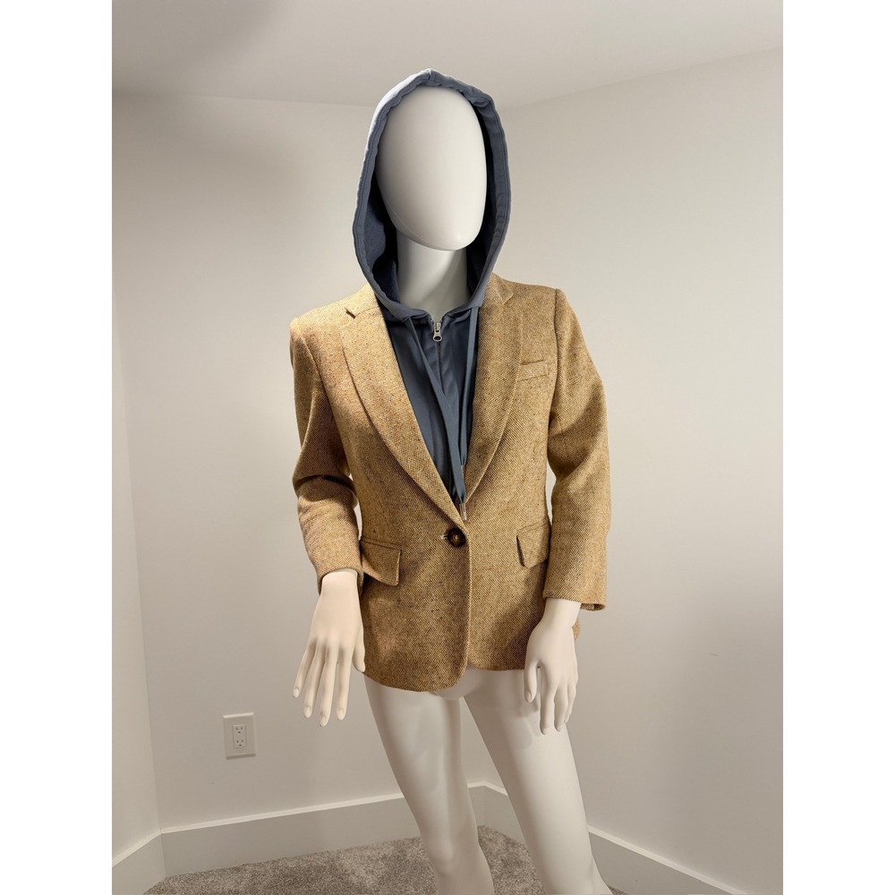 Veronica Beard Tan Herringbone Cotton Dickey Jacket Blazer Size 4